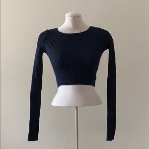Hollister navy knit sweatshirt